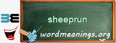 WordMeaning blackboard for sheeprun